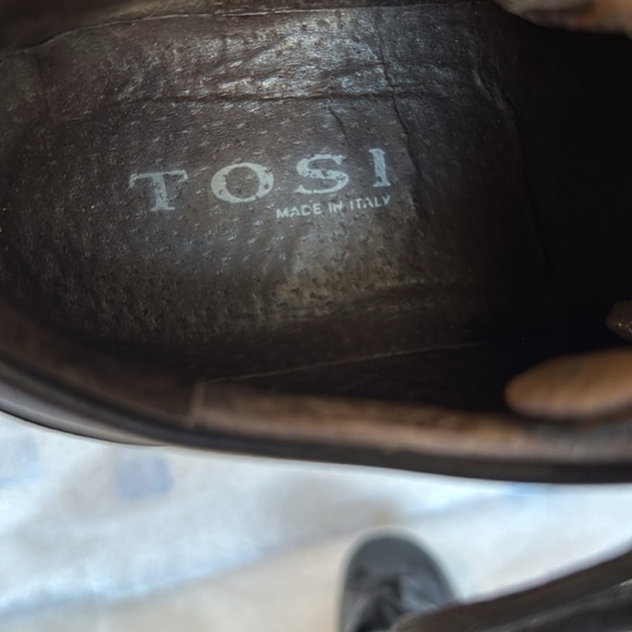 TOSI Italian Black Leather Men’s Size 10 - Picture 5 of 9